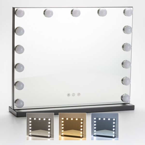 Brilagi - LED stmievateľné make-up zrkadlo HOLLYWOOD LED/15W/230V 3000/4000/6500