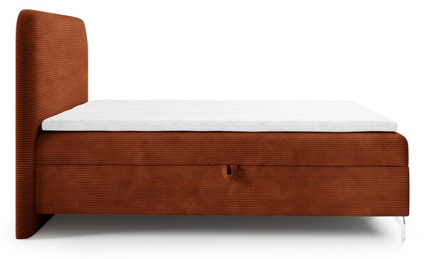 Čalúnená boxspring manželská posteľ s matracom Gomez 160x200 - tehlová