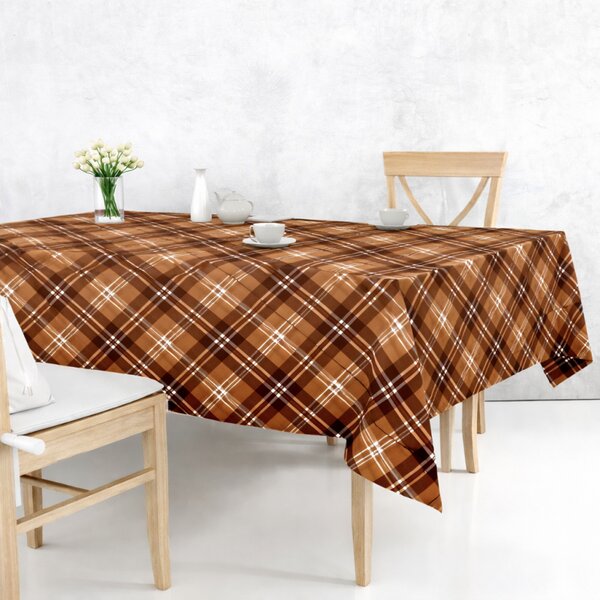 Obrus PVC FL-181- hnědý - Role 140cm x20m