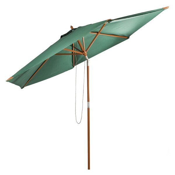 Drevený slnečník s UV 50+, 300 cm