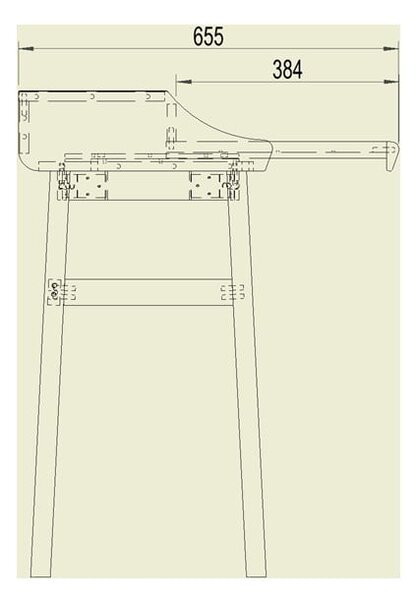 Pracovný stôl s výsuvnou doskou Woodman Carteret, šírka 115 cm