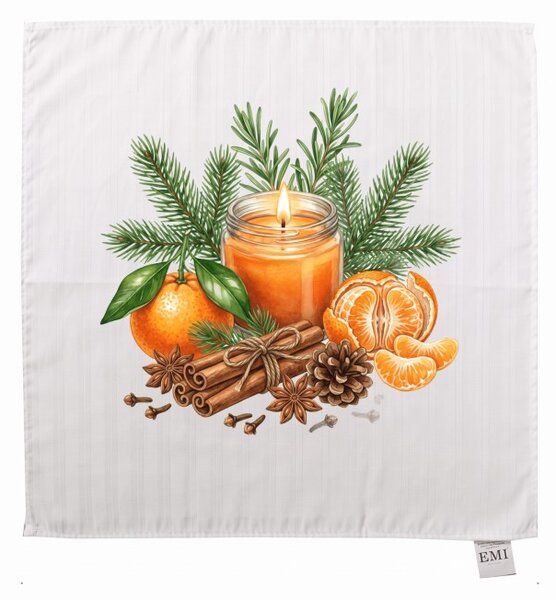 Obrus damaškový Winter Mandarin 40x40 cm EMI