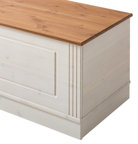 Biela truhlica z borovicového dreva 80x45 cm Anita – Støraa