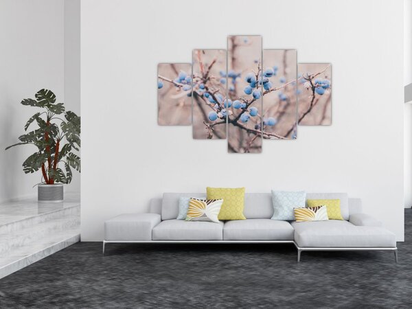 Obraz bobúľ na kríku (150x105 cm)