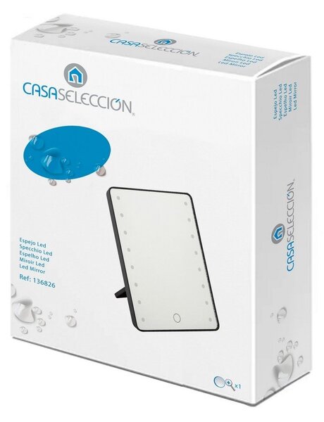 Kozmetické zrkadlo s osvetlením 17x22 cm – Casa Selección