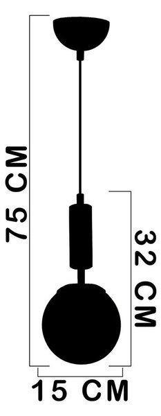 Biele/v zlatej farbe závesné svietidlo so skleneným tienidlom ø 15 cm Monera – Squid Lighting