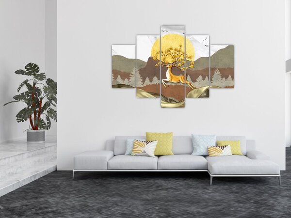 Obraz jeleňa (150x105 cm)