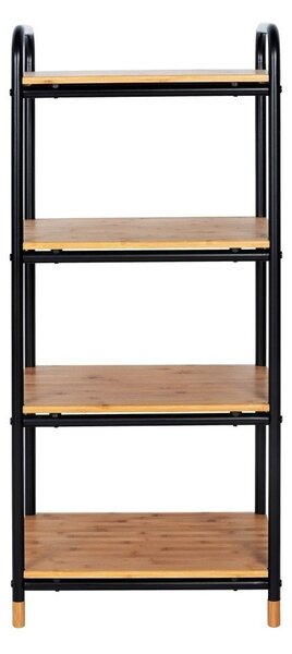 Čierny/v prírodnej farbe kovový kúpeľňový regál 42x94, 5 cm Loft – Wenko