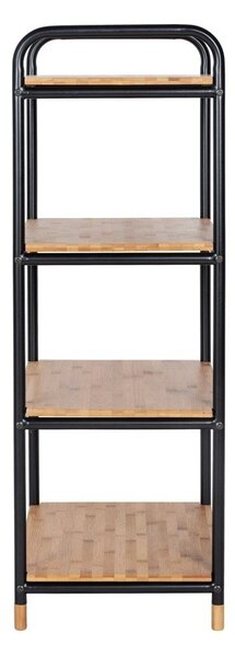 Čierny/v prírodnej farbe kovový kúpeľňový regál 42x94, 5 cm Loft – Wenko
