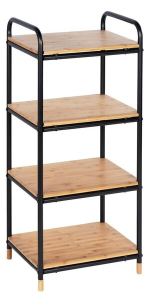 Čierny/v prírodnej farbe kovový kúpeľňový regál 42x94, 5 cm Loft – Wenko