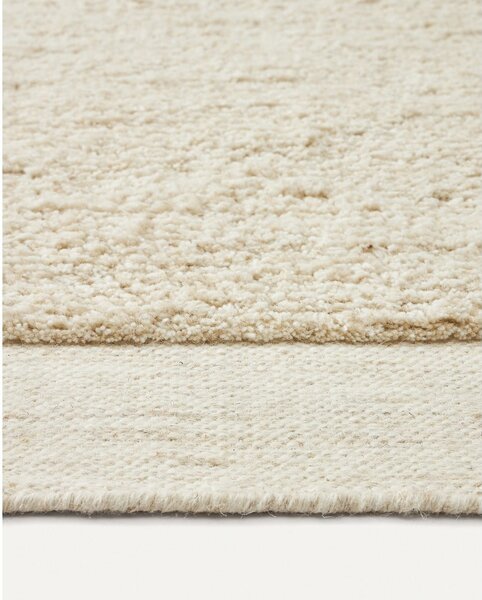 Biely vlnený koberec 200x300 cm Marely – Kave Home