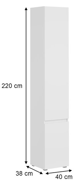 Úzka skriňa Ansi 40x220x38 - kašmír