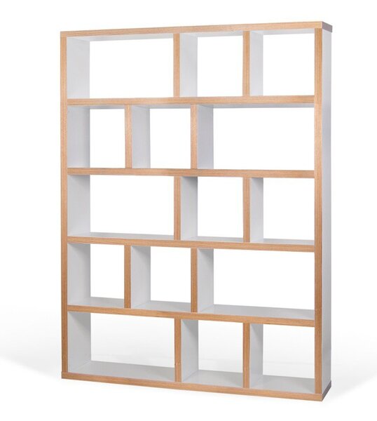Knižnica v bielo-prírodnej farbe 150x198 cm Berlin – TemaHome