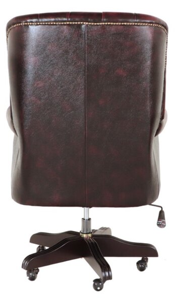 Kancelárska stolička Chesterfield Office chair z pravej hovädzej kože New Red