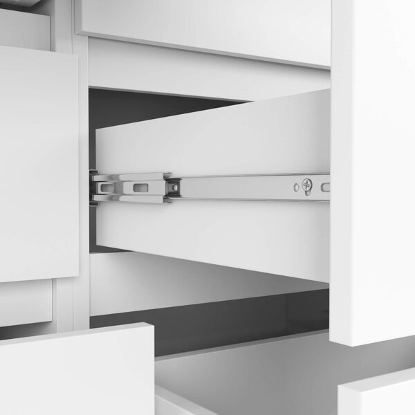 Ak furniture Komoda Kuba 120 cm 8 zásuviek biela
