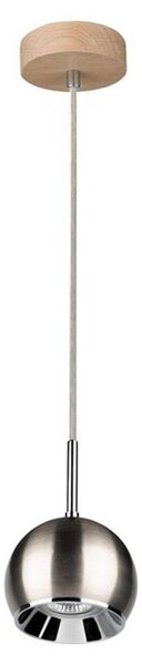 Spot-Light 5141174 - LED Luster na lanku BALL WOOD 1xGU10/5W/230V matný dub