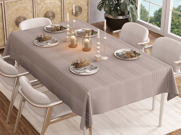 XPOSE® Obrus STRIPE - kávový 120x160 cm