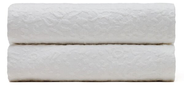Biely bavlnený pléd na dvojlôžko 240x260 cm Marimurtra – Kave Home