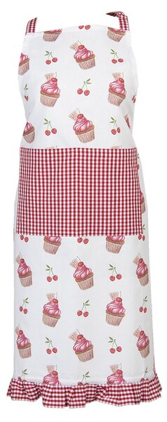 Kuchynská zástera z bavlny Cherry Cupcake - 70 * 85 cm - Clayre & Eef