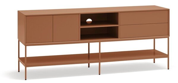 TV stolík v tehlovej farbe 175x74x45 cm Platt – Teulat