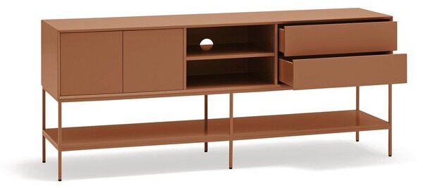 TV stolík v tehlovej farbe 175x74x45 cm Platt – Teulat