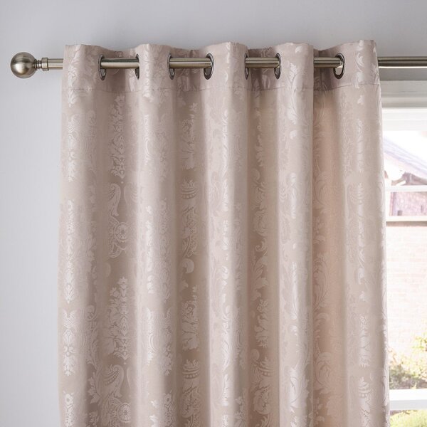 Béžové damaškové závesy v súprave 2 ks 229x229 cm Damask Jacquard – Catherine Lansfield