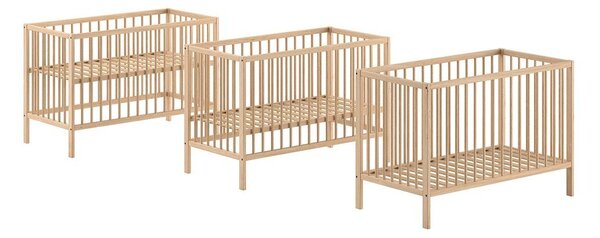 Postieľka z borovicového dreva v prírodnej farbe 60x120 cm DINO – Vipack