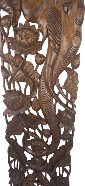 Závesná dekorácia 180cmx45cm x 2 kusy, teakové drevo, ručná drevorezba, Thajsko (cena za pár)