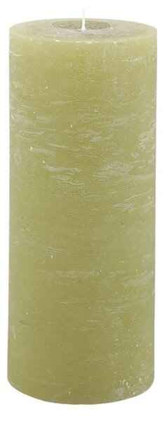 Machová široká sviečka Macon Rustic moss - Ø 10*25 cm/ 150 h - Chic Antique