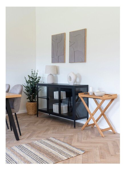 Krémová stolová lampa s textilným tienidlom (výška 47 cm) Croft – House Nordic