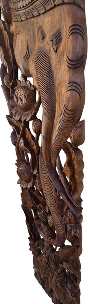 Závesná dekorácia 180cmx45cm x 2 kusy, teakové drevo, ručná drevorezba, Thajsko (cena za pár)