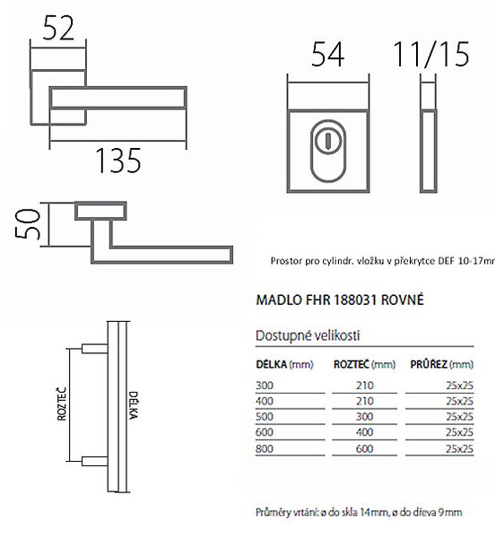 Bezpečnostné sada TWIN VISION HR DEF/MADLO (E), E, Twin E (nerez matná)