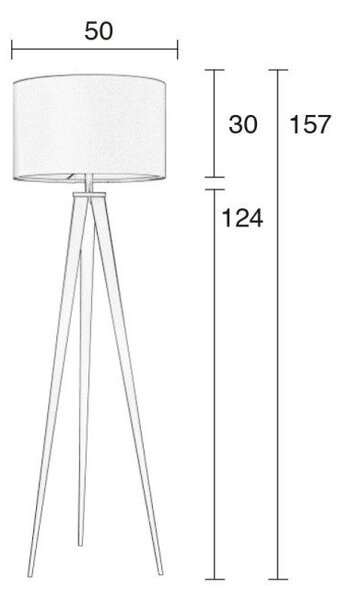 Čierna stojacia lampa Zuiver Tripod