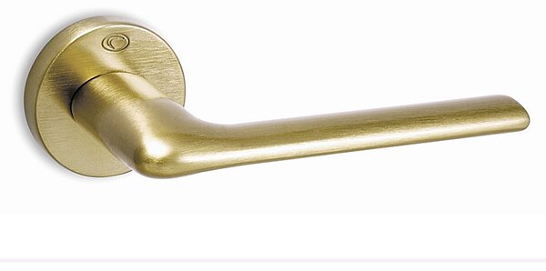 Dverové kovanie COBRA 1485 (OS), kľučka-kľučka, Otvor na cylindrickú vložku PZ, COBRA OS (mosadz matná)