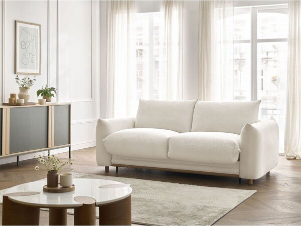 Krémová rozkladacia pohovka 214 cm Ernest – Bobochic Paris