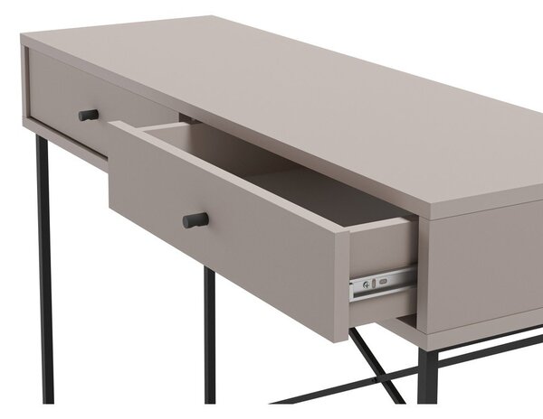Sivobéžový konzolový stolík 35x110 cm Titan – Marckeric
