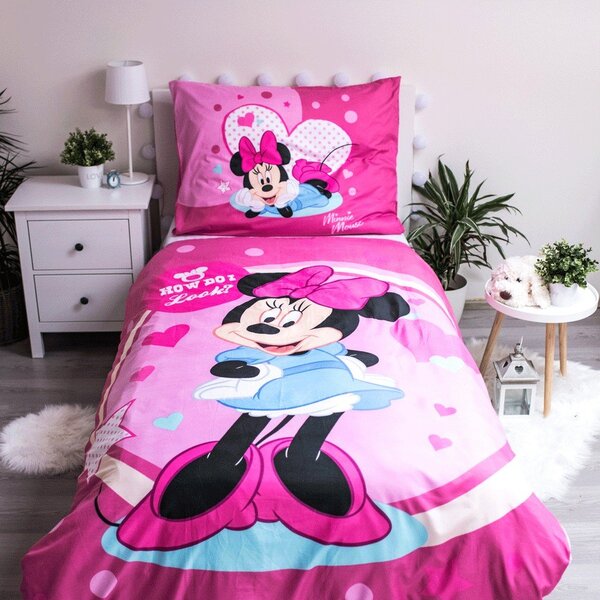 Detské obliečky na jednolôžko z mikrovlákna 140x200 cm Minnie Sweet Like Me - Jerry Fabrics