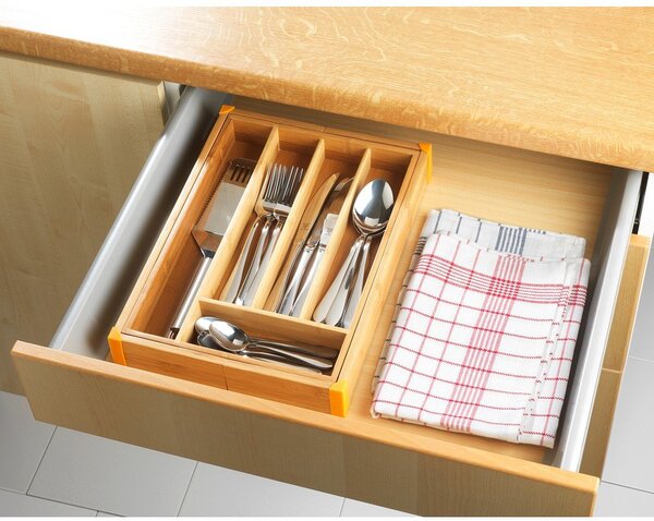 Bambusový organizér na príbory Maximex Tray