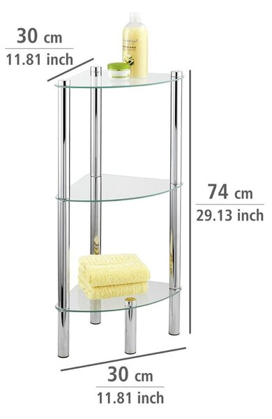 Rohová polička s 3 dielmi Wenko Corner