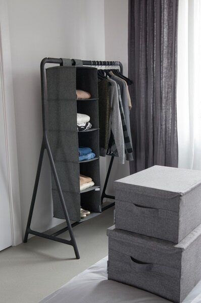 Sivý látkový úložný box s vekom 40x30x22 cm Soft Storage – Bigso