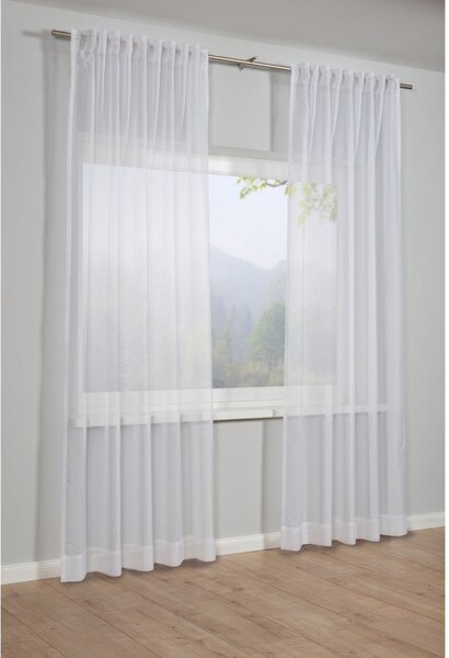 Biela záclona 245x450 cm Voile Uni - Gardinia