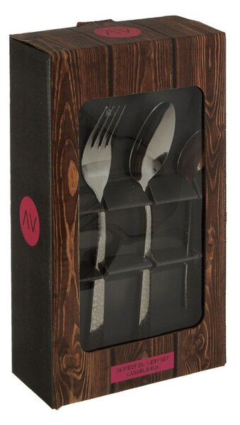 Biely antikoro príbor 24 ks Avie – Premier Housewares