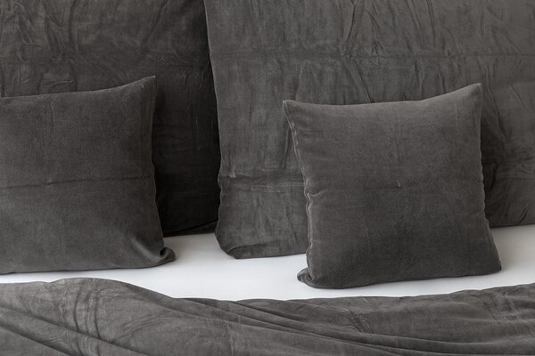Obliečky ANTRACITOVÉ PREMIUM Bavlněný mikroplyš 1x 140/200, 1x 70/90
