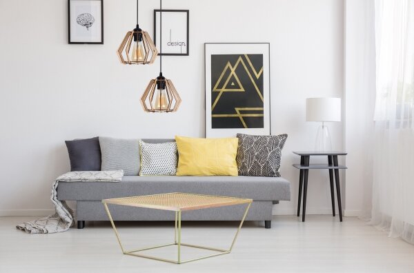 Luster na lanku BERGO 2xE27/60W/230V čierna