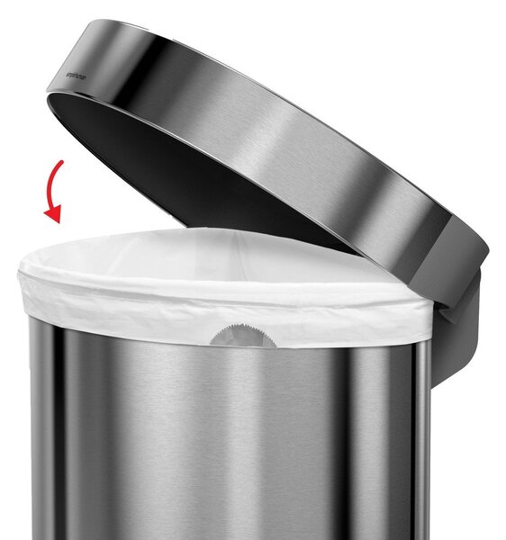 Pedálový odpadkový kôš z nerezovej ocele 45 l - simplehuman