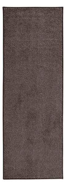 Antracitovosivý behúň Hanse Home Pure, 80 x 400 cm