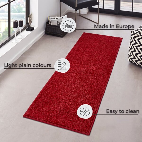 Červený behúň Hanse Home Pure, 80 x 200 cm