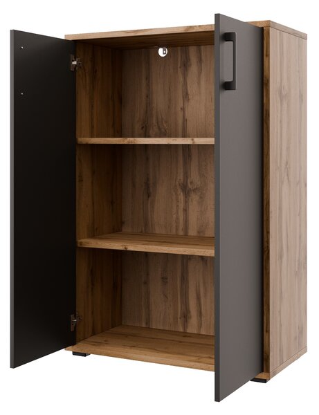 Skrinka NEJBY GIANNI PREMIUM typ 1, korpus: dub wotan, dvierka: antracit