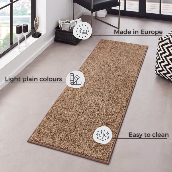 Hnedý behúň Hanse Home Pure, 80 x 200 cm