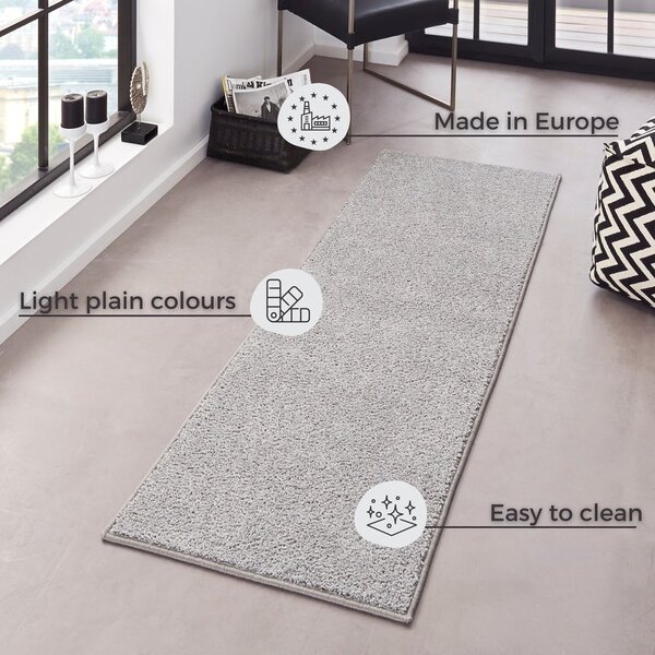 Svetlosivý behúň Hanse Home Pure, 80 x 200 cm